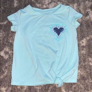 Jumping Beans Blue Short Sleeve T-Shirt with Heart Design
